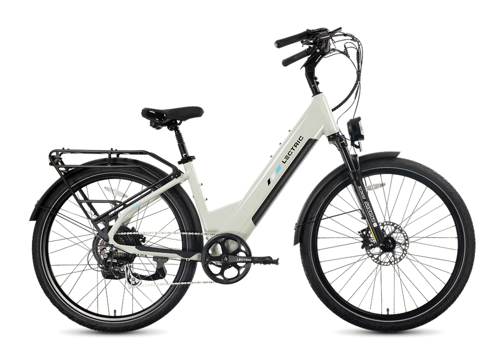 Lectric XPress2 Stratus White Cruiser eBike