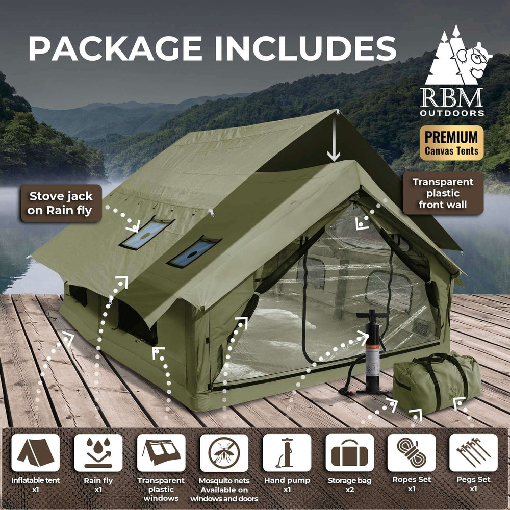 RBM Outdoors Panda Large - Inflatable tent for 2-6 person (Forest Green)