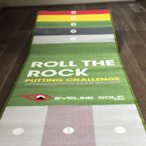 EyeLine Golf Roll the Rock Putting Challenge Mat (10'x2')