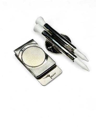 The Tee Clip Hip Clip™: USA Made Magnetic Golf Multi Tool Tee Holder For Belt or Waistband