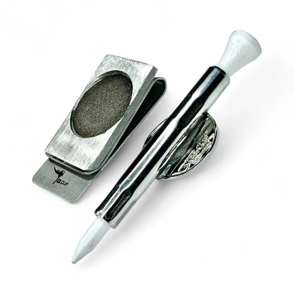 The Tee Clip Hip Clip MINI™: USA Made | Magnetic Golf Tee Holder for Belt Or Waist | Holds The Tee Clip® MINI™ | Single Barrel for 1 Tees, Ball Marker, Putting Alignment Tool, Divot Fixer