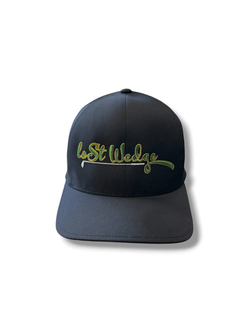 The Tee Clip Lost Wedge™ Official Logo Performance Golf Hat Black