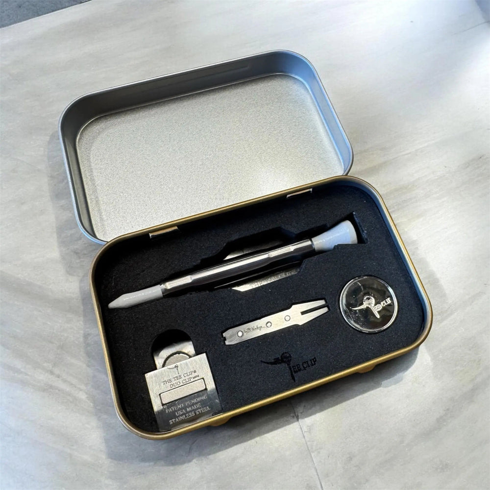 The Tee Clip MINI V.V – Patent Pending Compact Magnetic Golf Multi-Tool System