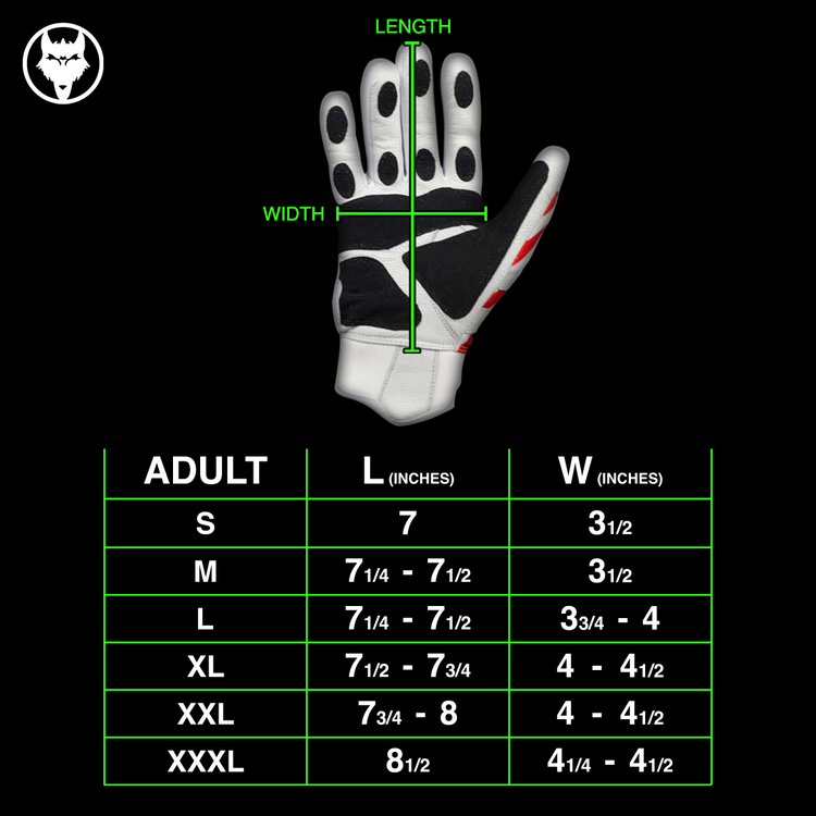 VukGripz - Howler White Batting Gloves