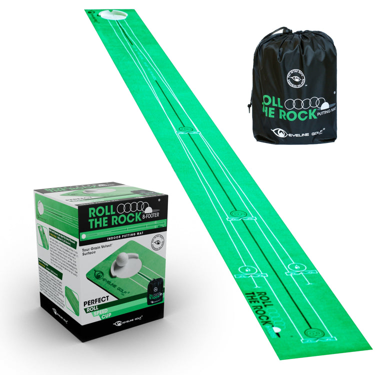EyeLine Golf ROLL THE ROCK PUTTING MAT - 8 FOOTER