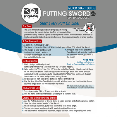 EyeLine Golf Putting Sword by Michael Breed - Standard Model