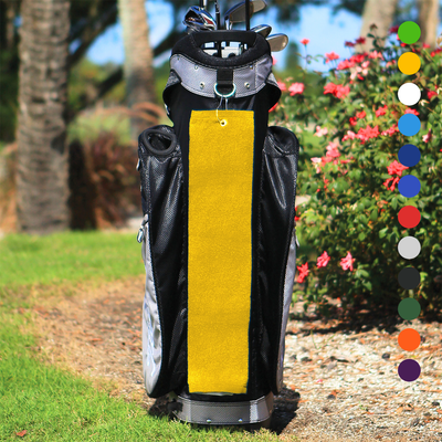 Tri-Fold Diamond Velour Golf Towel: Grommet & Hook Pack of 3