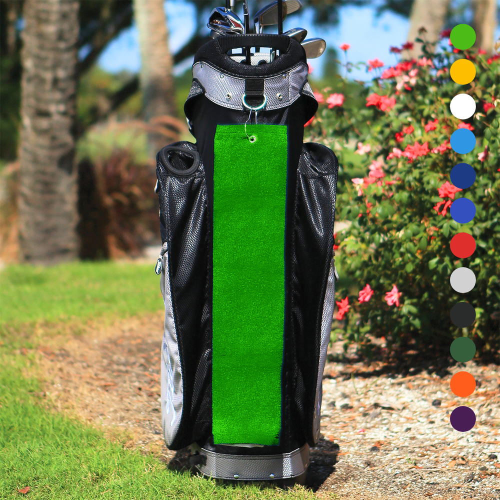 Tri-Fold Diamond Velour Golf Towel: Grommet & Hook Pack of 3