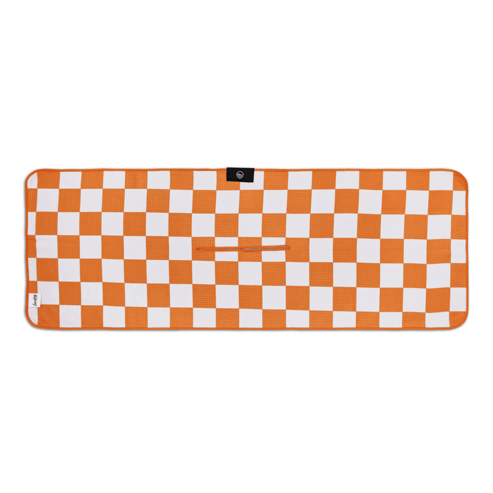 Tailgate Golf Towel | Orange Checker