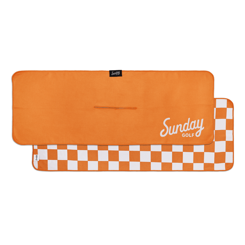 Tailgate Golf Towel | Orange Checker