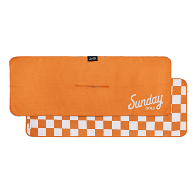 Tailgate Golf Towel | Orange Checker