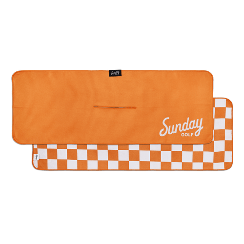 Tailgate Golf Towel | Orange Checker