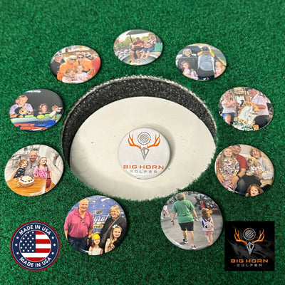 Custom Magnetic Golf Ball Markers- Set of 9