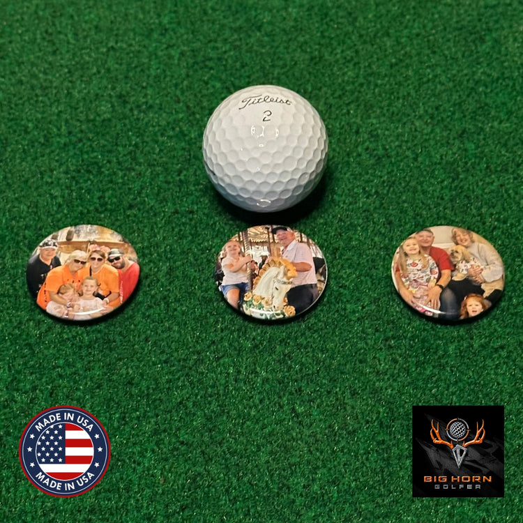 Custom Magnetic Golf Ball Markers- Set of 3