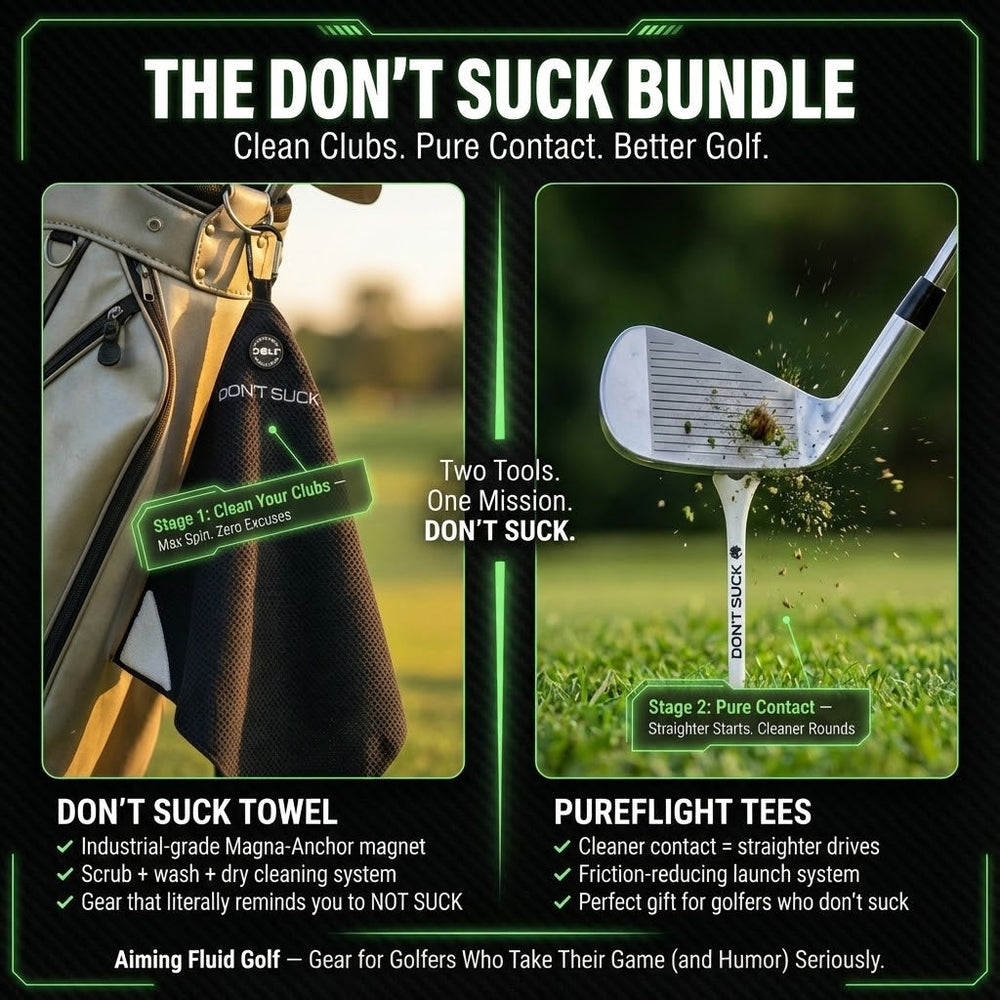 Aiming Fluid Golf - Don’t Suck™ Towel & Tee Bundle