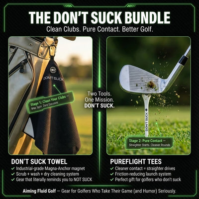 Aiming Fluid Golf - Don’t Suck™ Towel & Tee Bundle