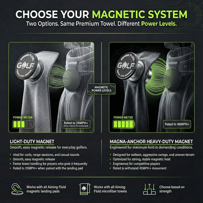 Aiming Fluid Golf - Light Duty Magnetic Towel + Landing Pad System