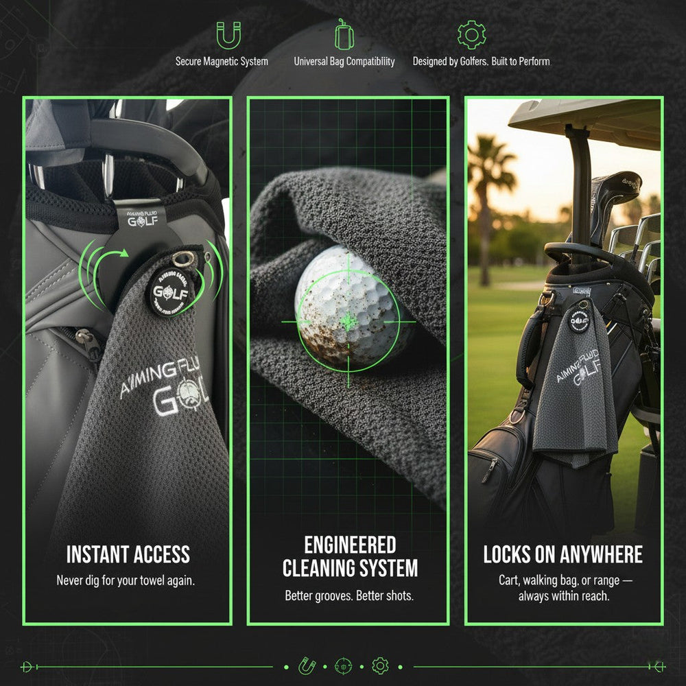 Aiming Fluid Golf - Light Duty Magnetic Towel + Landing Pad System