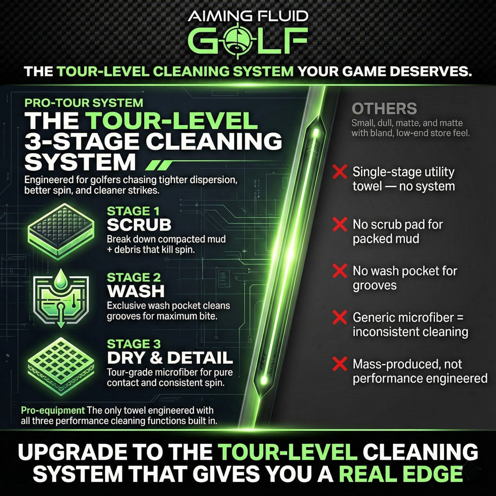 Aiming Fluid Golf - Magna-Anchor™ Magnetic Golf Towel – The 40 (16×40)