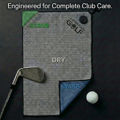 Aiming Fluid Golf - Magna-Anchor™ Magnetic Golf Towel – Stubby (16×24)