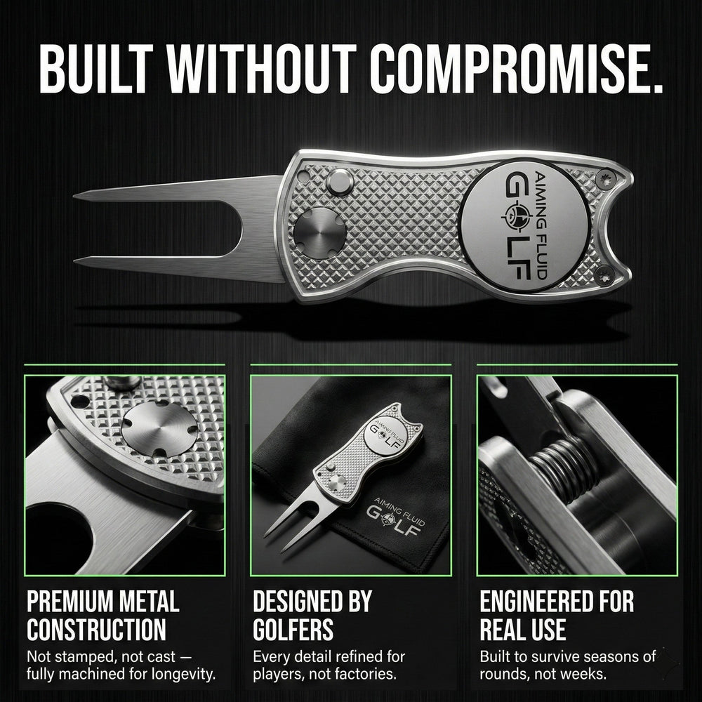 Aiming Fluid Golf - Foldable Metal Divot Tool