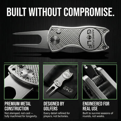 Aiming Fluid Golf - Foldable Metal Divot Tool