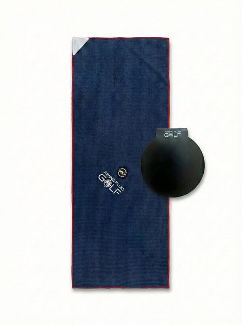 Aiming Fluid Golf - The 40 Magnetic Golf Towel + Landing Pad System