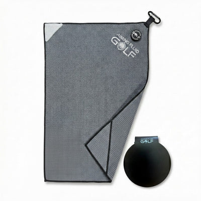 Aiming Fluid Golf - Stubby Magnetic Golf Towel + Landing Pad System
