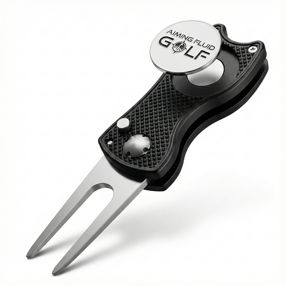 Aiming Fluid Golf - Foldable Metal Divot Tool
