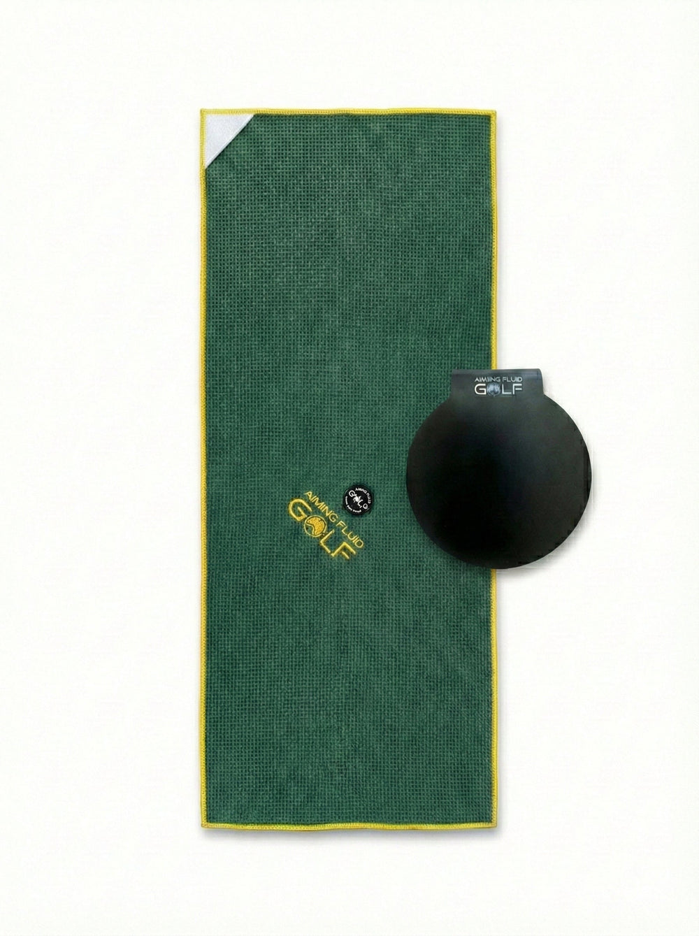 Aiming Fluid Golf - The 40 Magnetic Golf Towel + Landing Pad System