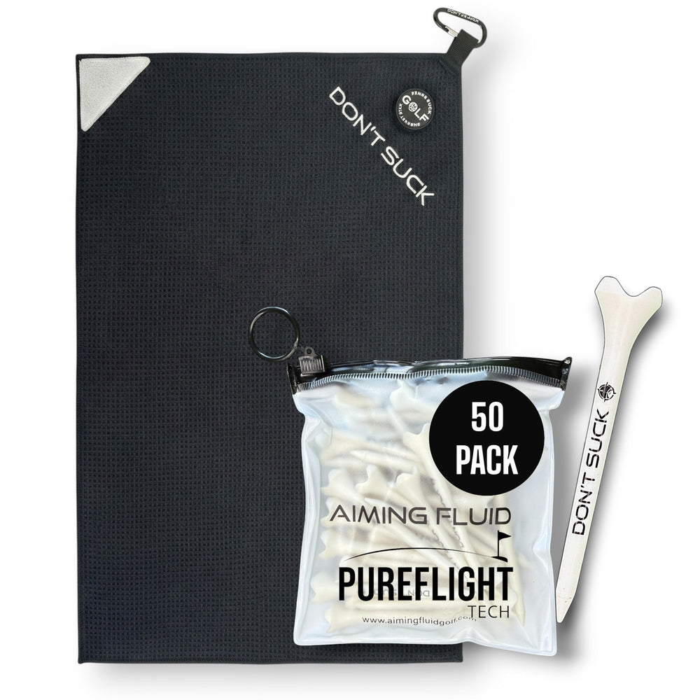 Aiming Fluid Golf - Don’t Suck™ Towel & Tee Bundle