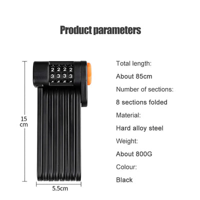 Birch Alloy Steel Folding Password Lock
