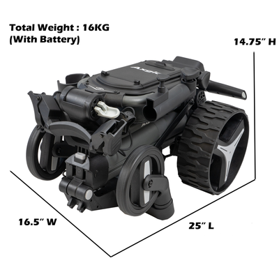 Axglo E5 Follow Me Electric Golf Push Cart