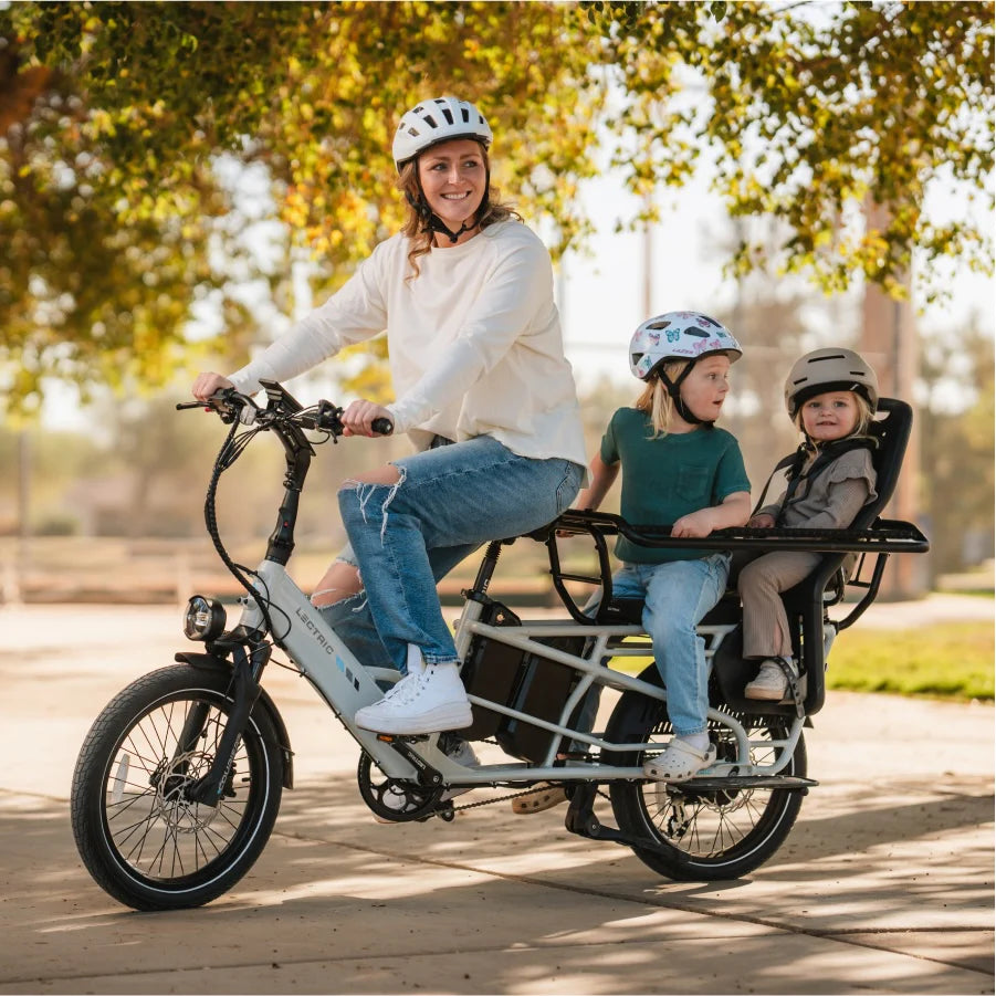 Lectric XPedition2 Stratus White Dual-Battery eBike – Big Horn Golfer