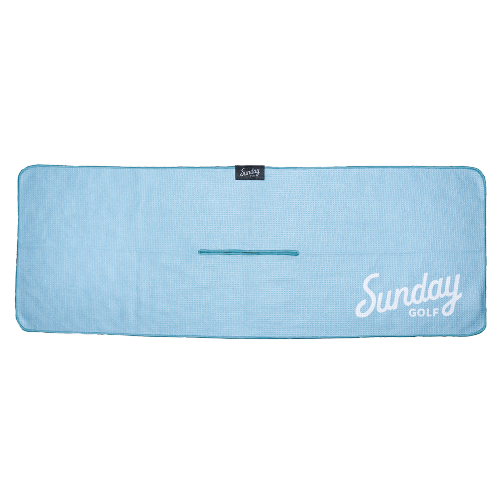 Tailgate Golf Towel | Light Blue & White