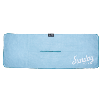 Tailgate Golf Towel | Light Blue & White