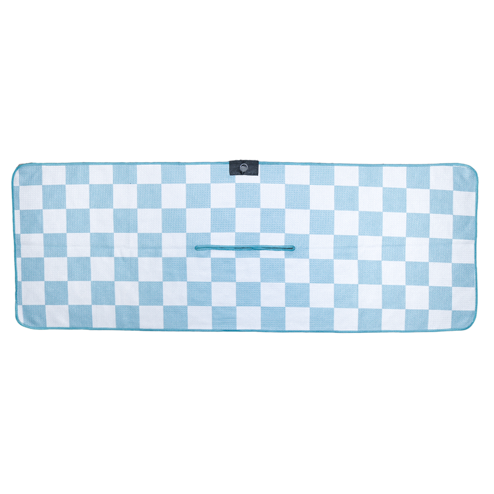 Tailgate Golf Towel | Light Blue & White