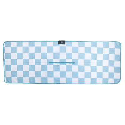 Tailgate Golf Towel | Light Blue & White