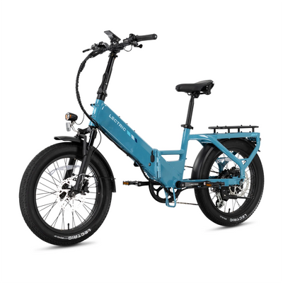 Lectric XP4 750 Step-Thru Raindrop Blue eBike
