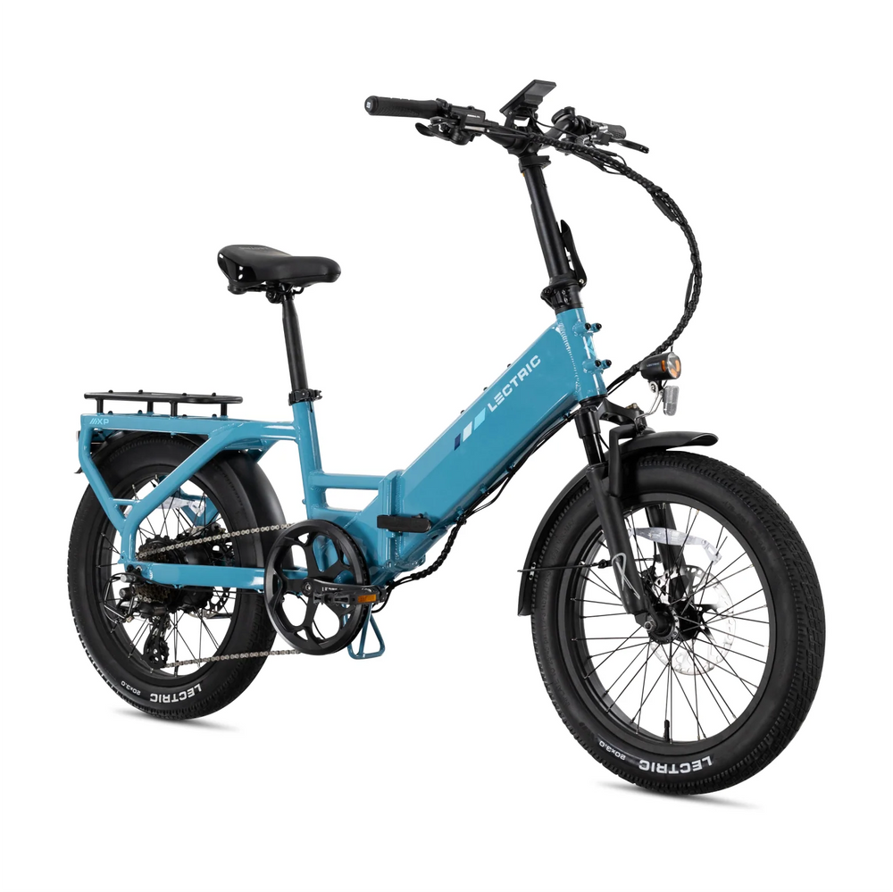 Lectric XP4 750 Step-Thru Raindrop Blue eBike