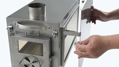 RBM Outdoors Small Wood Stove With Fire-Resistant Glass "Caminus S"