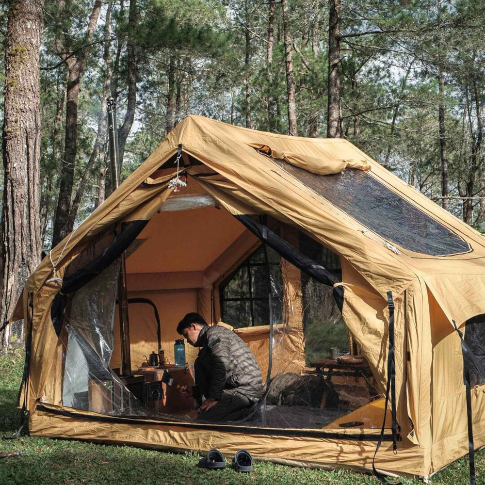 RBM Outdoors Panda Medium - Inflatable tent for 1-4 person (Sunny Beige)