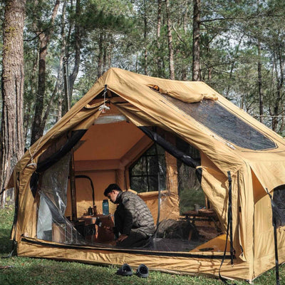 RBM Outdoors Panda Medium - Inflatable tent for 1-4 person (Sunny Beige)