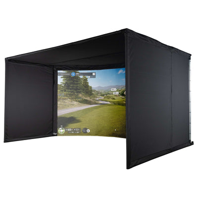 Carl's Place Curved Golf Simulator Enclosure Kit with Impact Screen