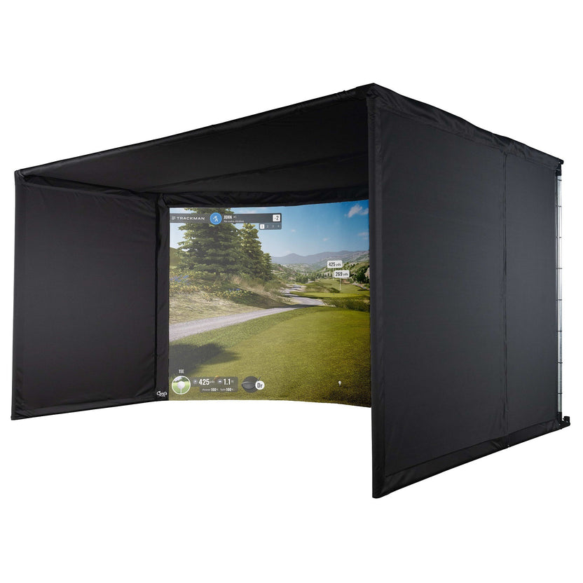 Carl's Place Curved Golf Simulator Enclosure Kit with Impact Screen ...