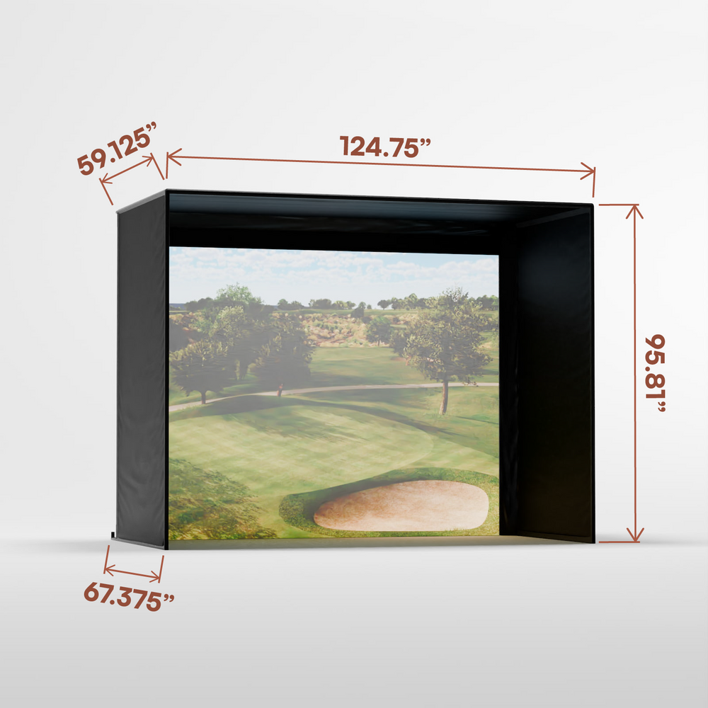 Carl's Place DIY Golf Simulator Enclosure Kit with High-Contrast Gray Impact Screen