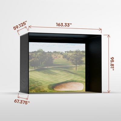 Carl's Place DIY Golf Simulator Enclosure Kit with High-Contrast Gray Impact Screen