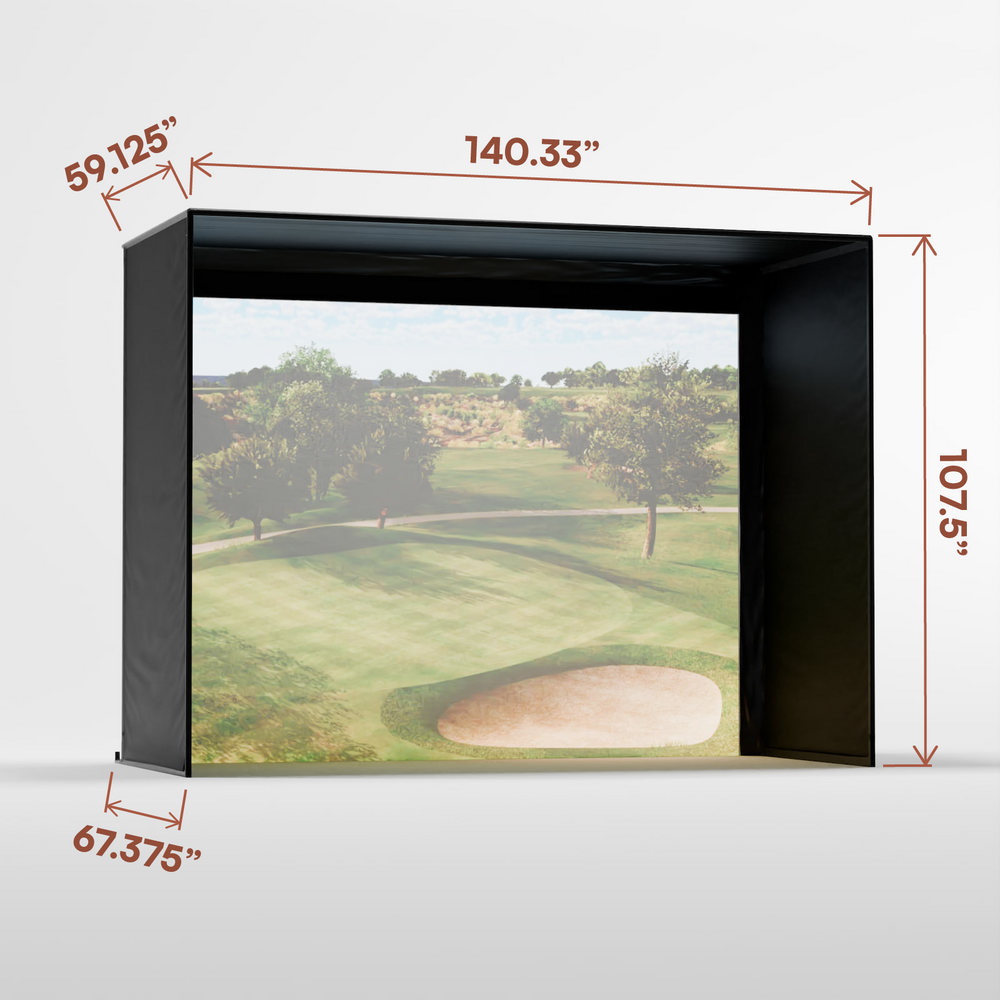 Carl's Place DIY Golf Simulator Enclosure Kit with High-Contrast Gray Impact Screen