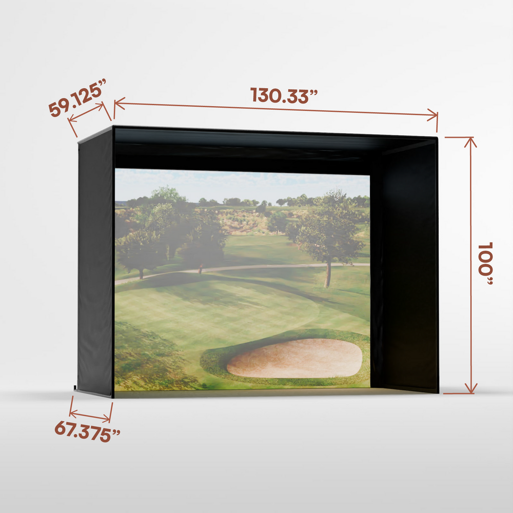 Carl's Place DIY Golf Simulator Enclosure Kit with High-Contrast Gray Impact Screen