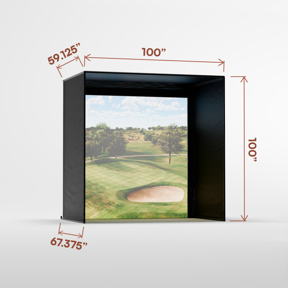 Carl's Place DIY Golf Simulator Enclosure Kit with High-Contrast Gray Impact Screen